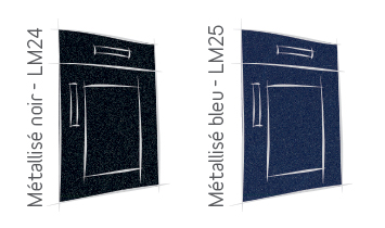 Métallisé noir / Métallisé bleu Métallisé noir / Métallisé bleu
